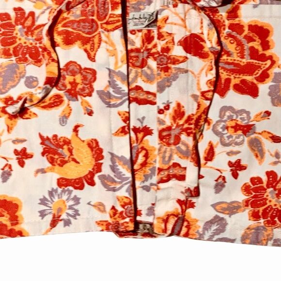 Free People Small convertable bandeau orange & white floral new with tags - Picture 7 of 14